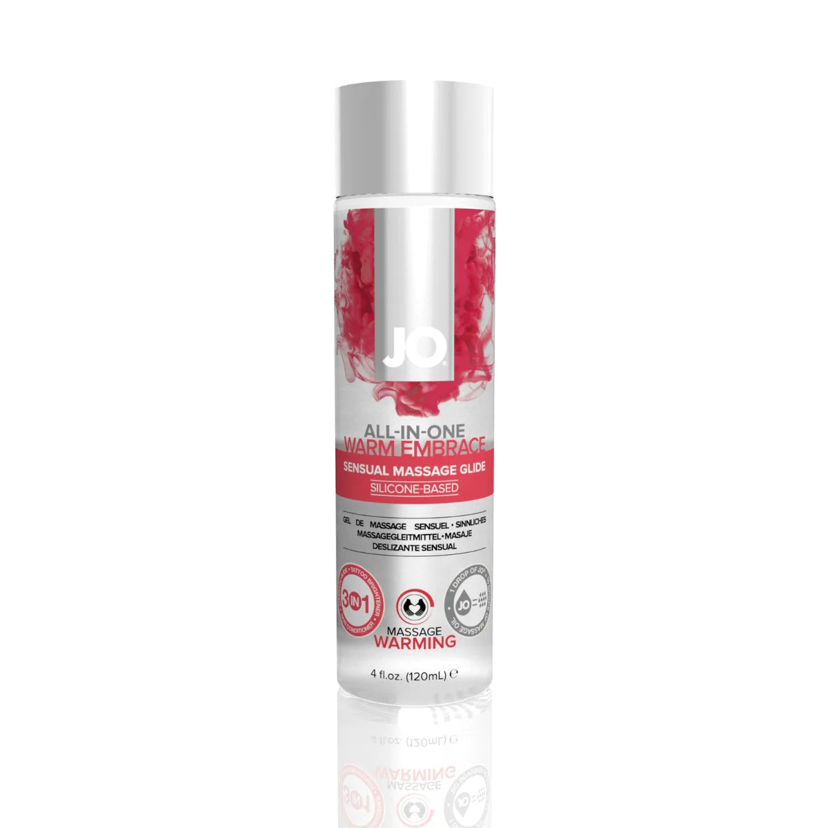 JO Silicone Warming Massage Glide 120ml - ClubX